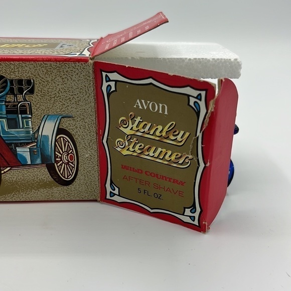 AVON STANLEY STEAMER WILD COUNTRY AFTER SHAVE DECANTER VINTAGE IN BOX - Picture 14 of 15